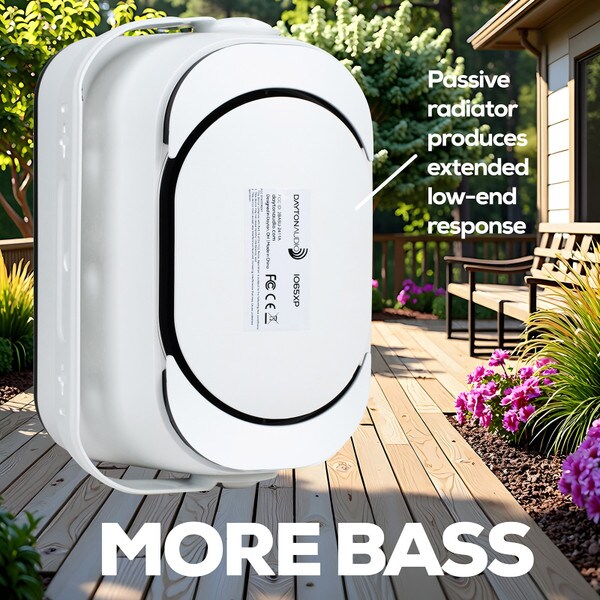 Main product image for Dayton Audio IO65XP Bluetooth 80 Watt Outdoor Installation Speaker Pair White310-041